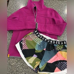 Womens LOLE/UNDER ARMOUR Jacket & Athletic Shorts, sz Medium